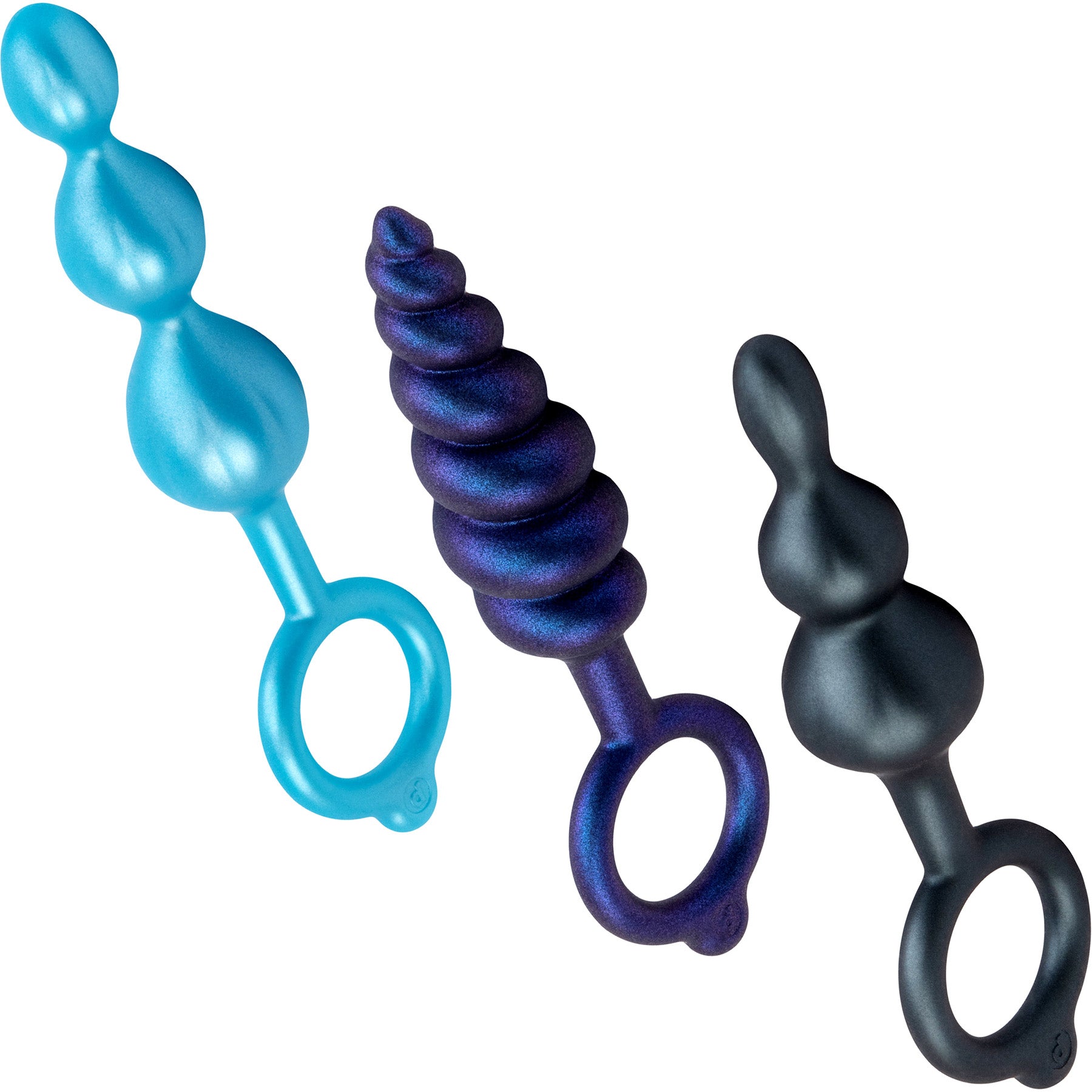 b-Vibe Beaded Butties Bundle 3-Piece Anal Plug Set - Multicolor