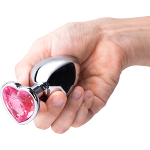 b-Vibe Jewel Heart Metal Butt Plug Training Set