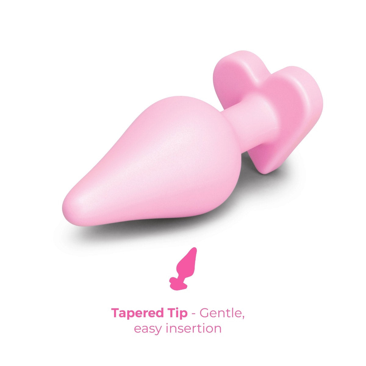 b-Vibe Butties b-Mine Heart Base Silicone Butt Plug