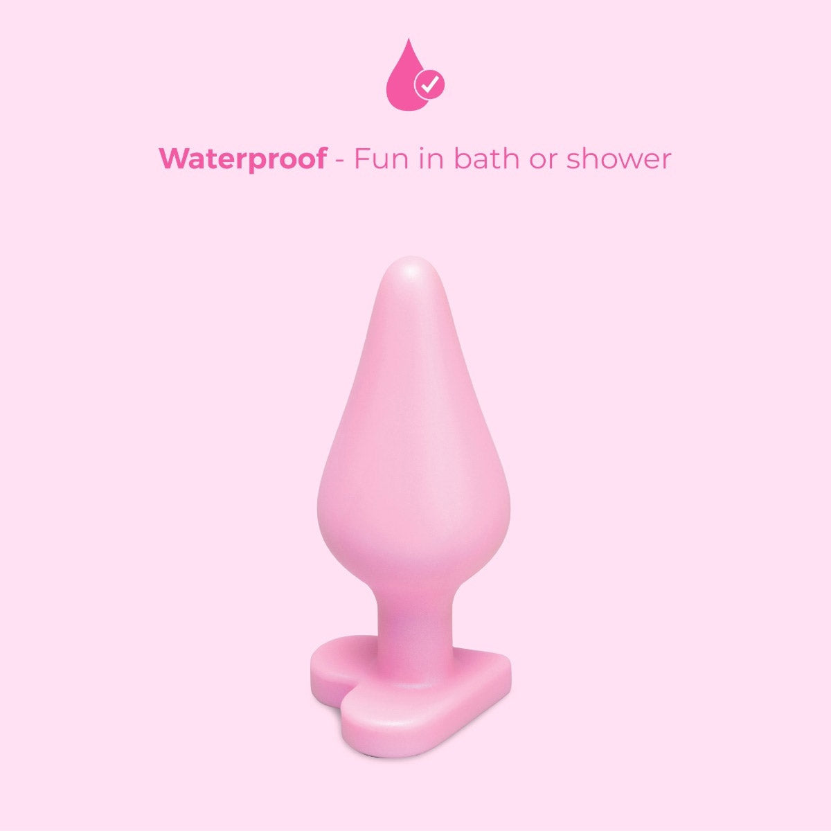 b-Vibe Butties b-Mine Heart Base Silicone Butt Plug