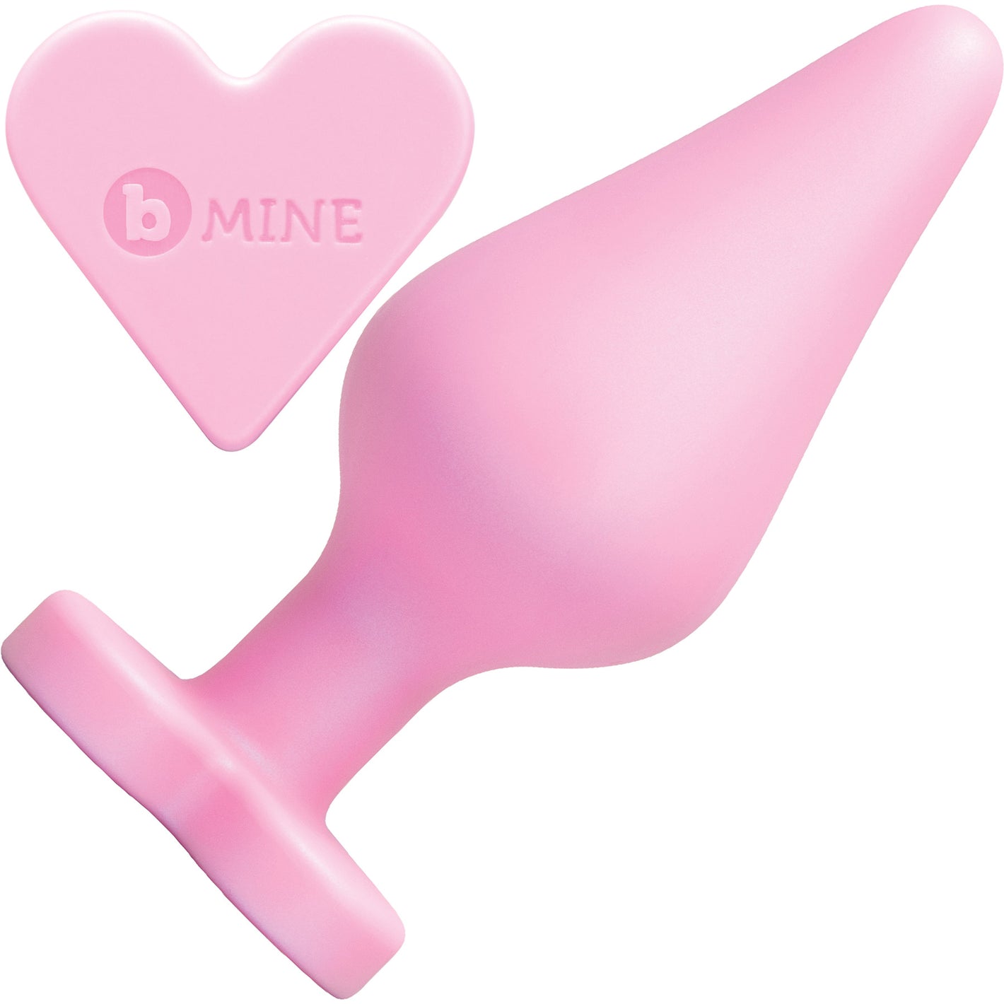 b-Vibe Butties b-Mine Heart Base Silicone Butt Plug