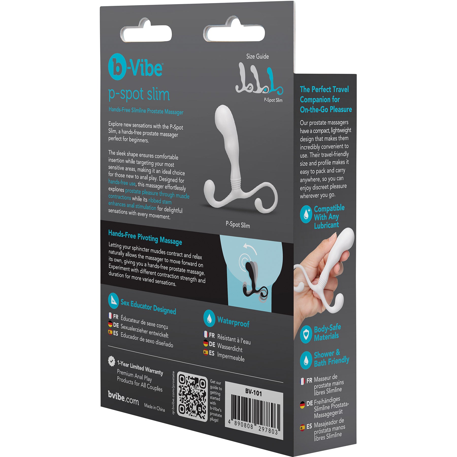 b-Vibe P-Spot Slim Hands-Free Slimline Prostate Massager