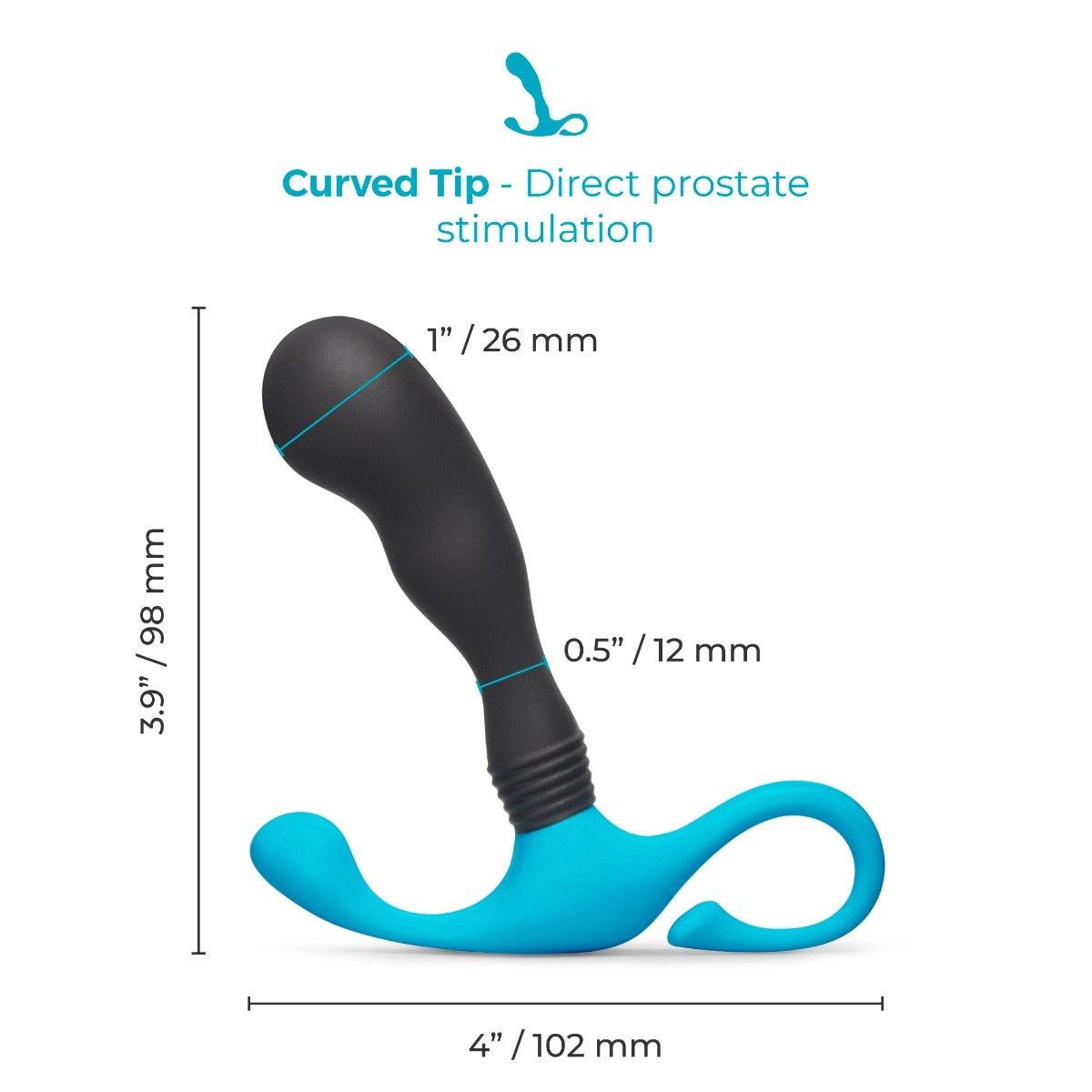 b-Vibe P-Spot Curl Hands-Free Curved Silicone Prostate Massager