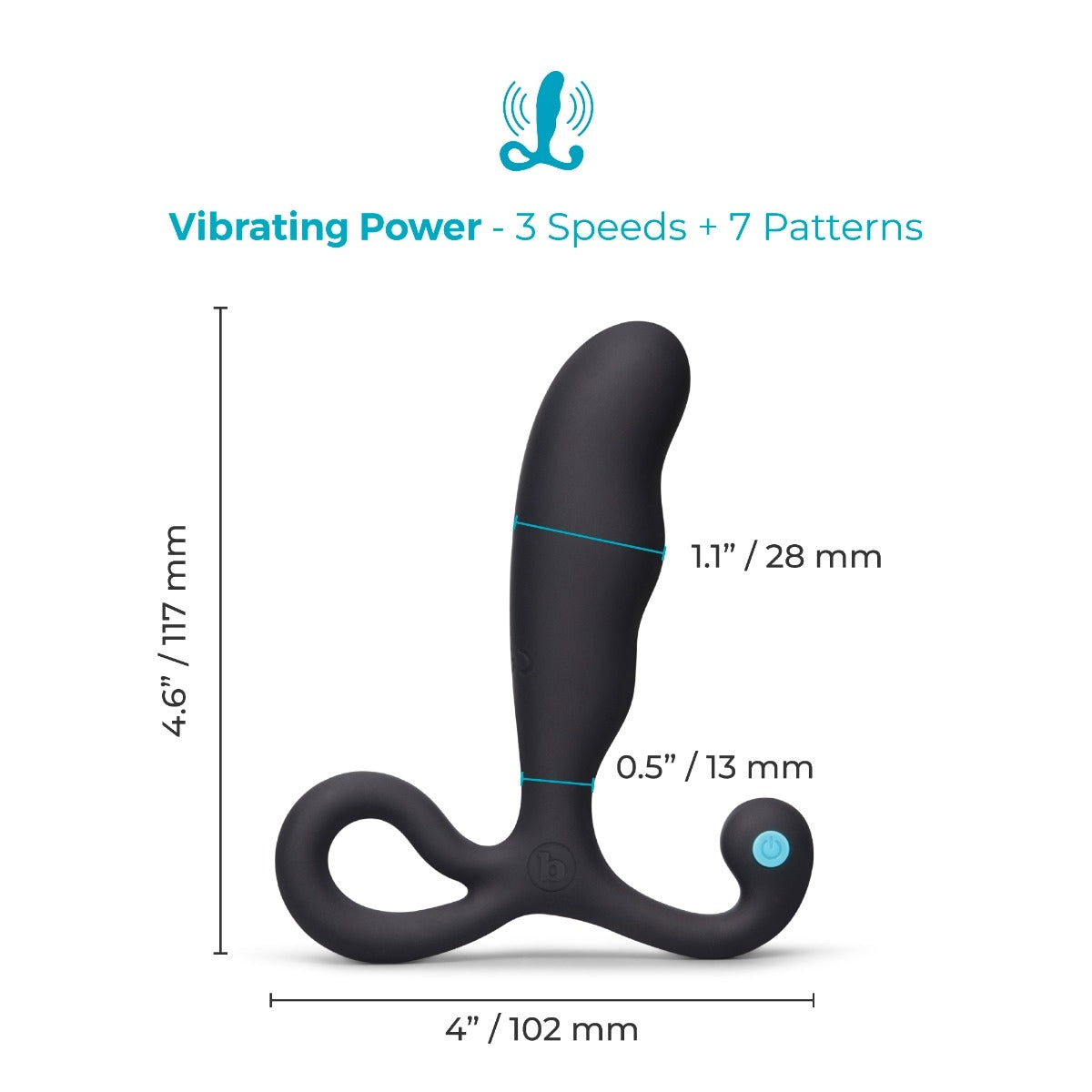 b-Vibe P-Spot Vibing Hands-Free Rechargeable Vibrating Silicone Prostate Massager
