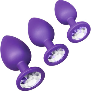 b-Vibe Jeweled Butties Bundle 3 Piece Silicone Anal Training Set