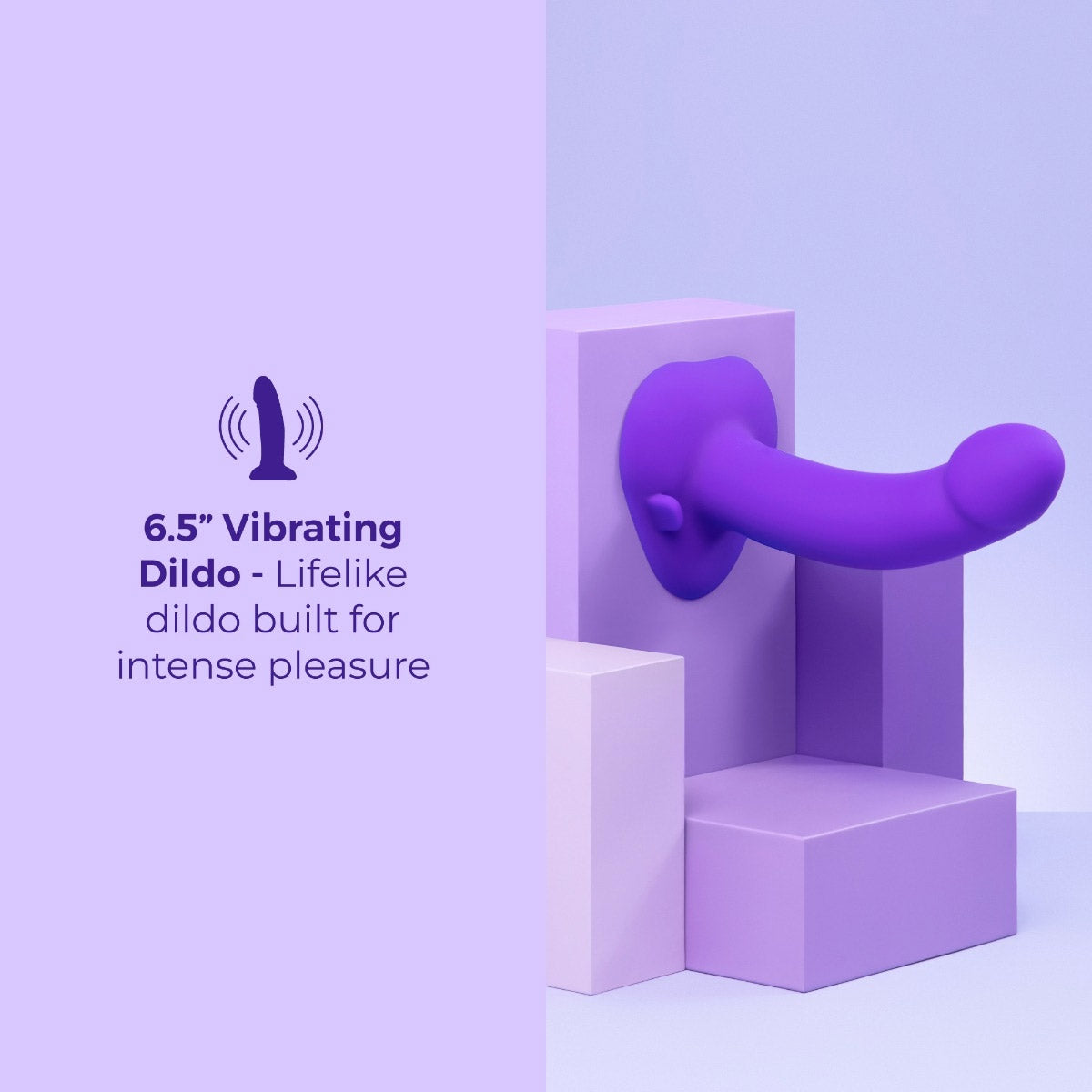 b-Vibe Vibrating Curved Silicone Dildo Strap-On Kit