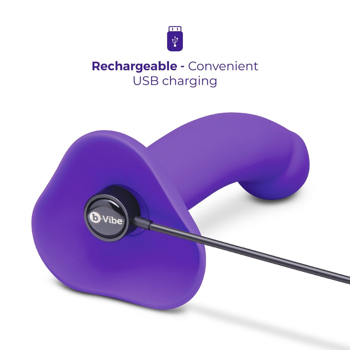 b-Vibe Vibrating Curved Silicone Dildo Strap-On Kit