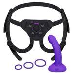 b-Vibe Vibrating Curved Silicone Dildo Strap-On Kit