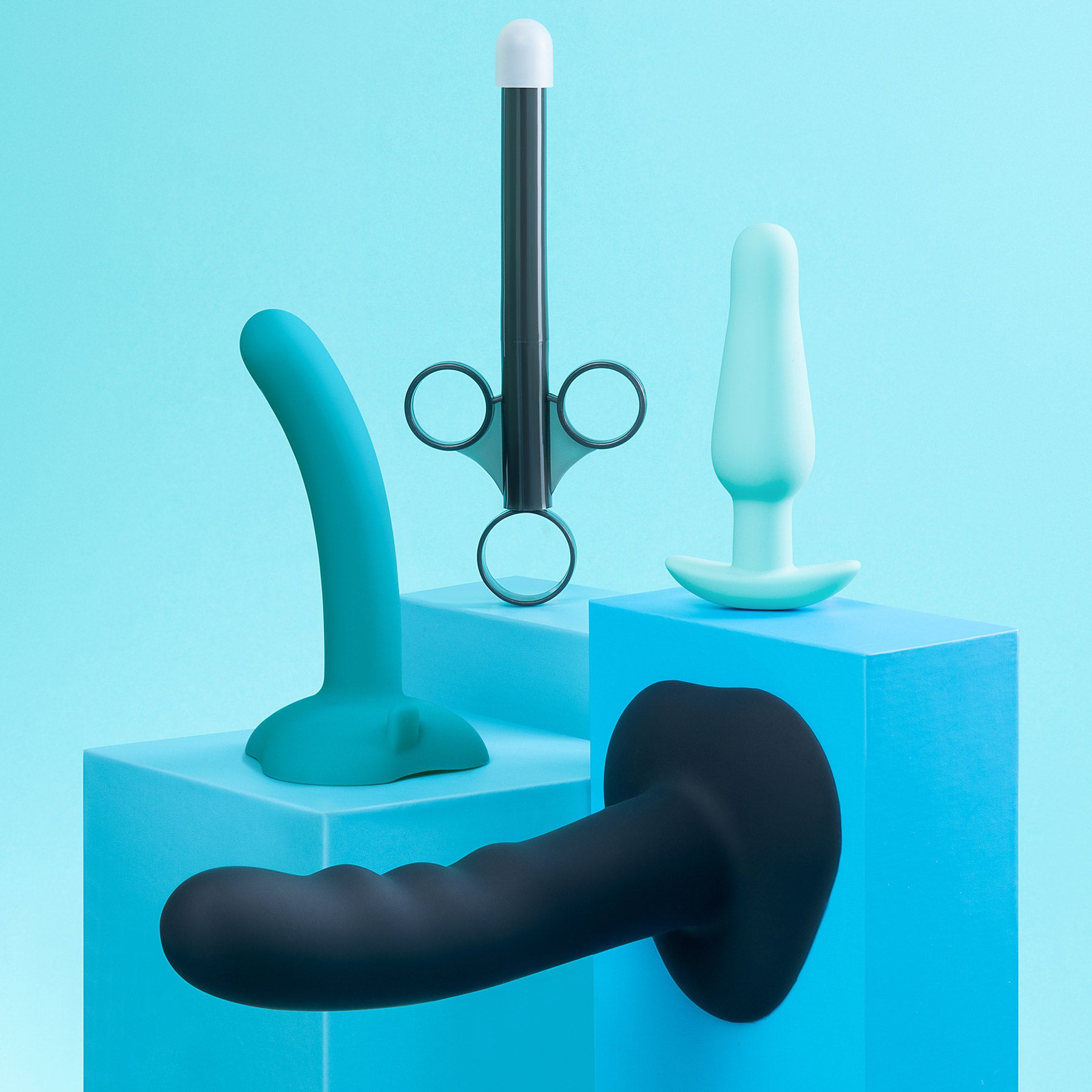 b-Vibe Strap-It-On 8 Piece Anal Training Kit With Harness