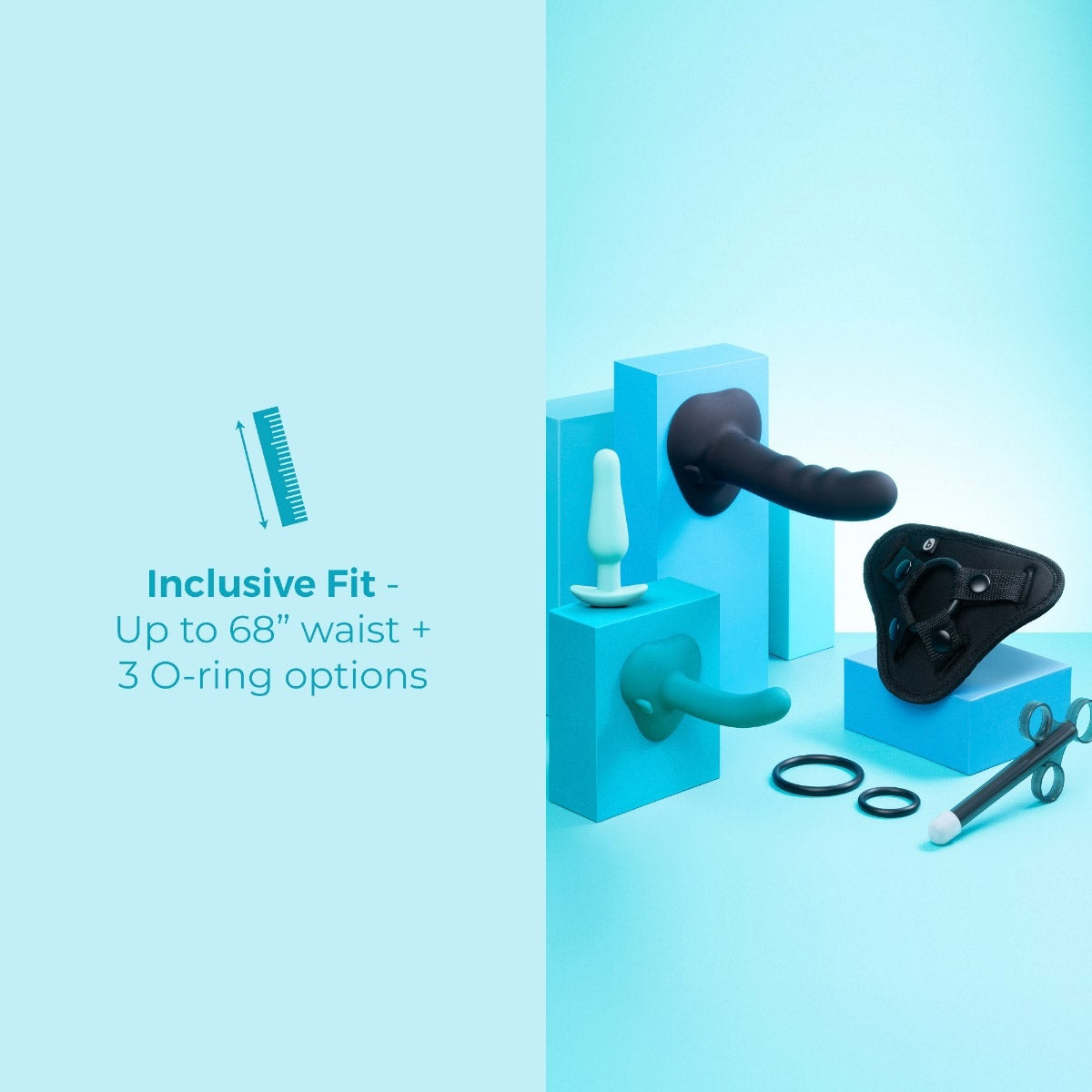 b-Vibe Strap-It-On 8 Piece Anal Training Kit With Harness