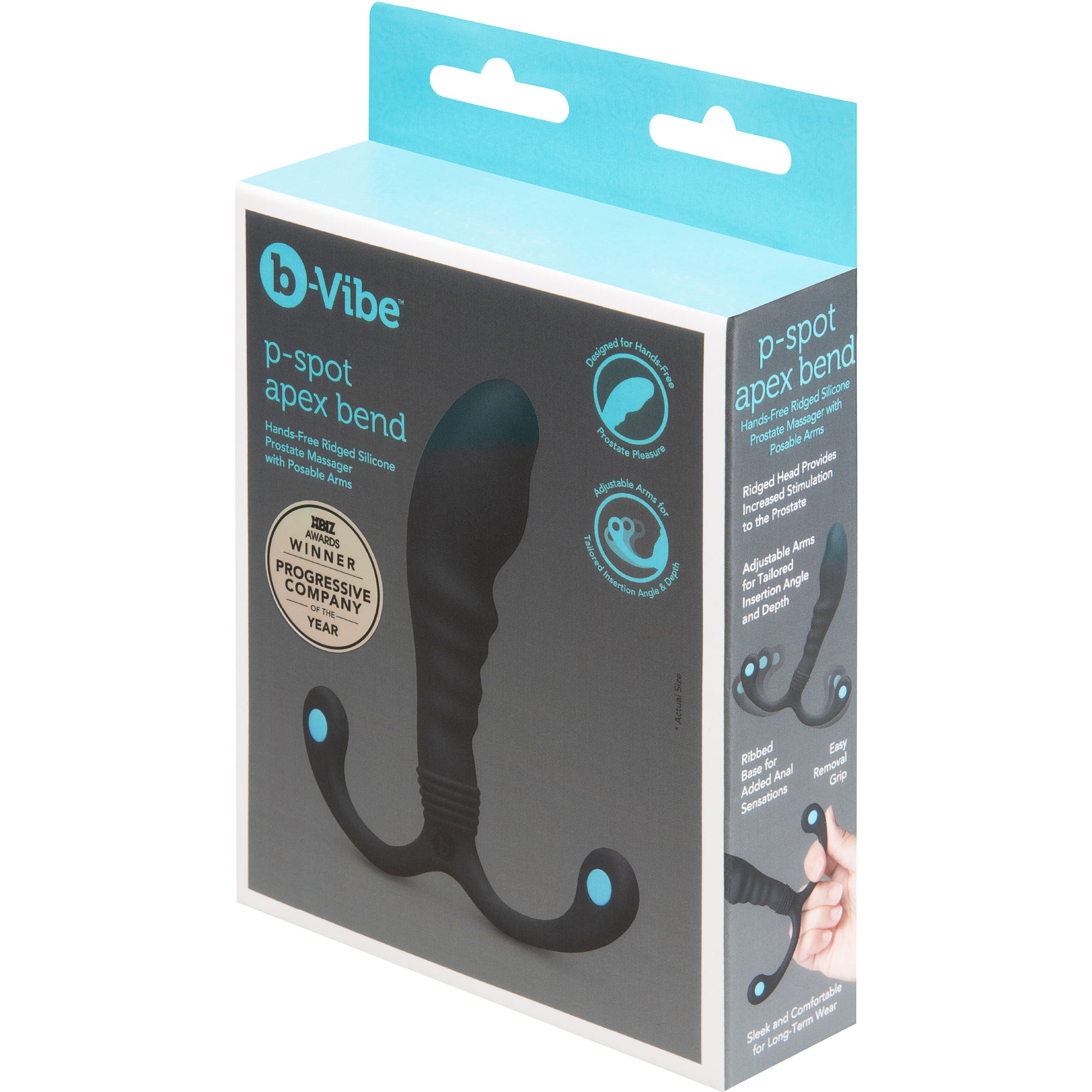 b-Vibe P-Spot Apex Bend Hands-Free Ridged Silicone Prostate Massager