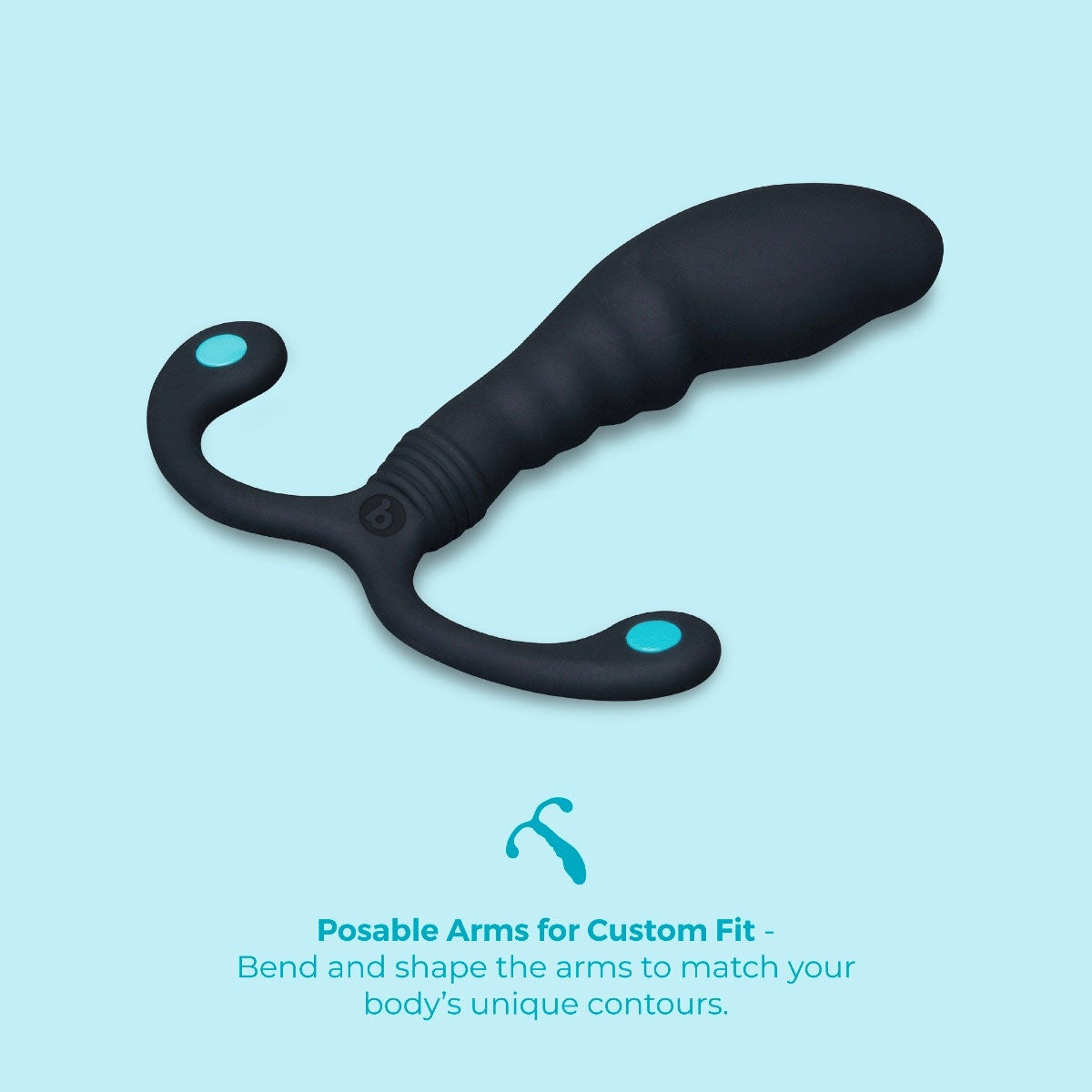 b-Vibe P-Spot Apex Bend Hands-Free Ridged Silicone Prostate Massager