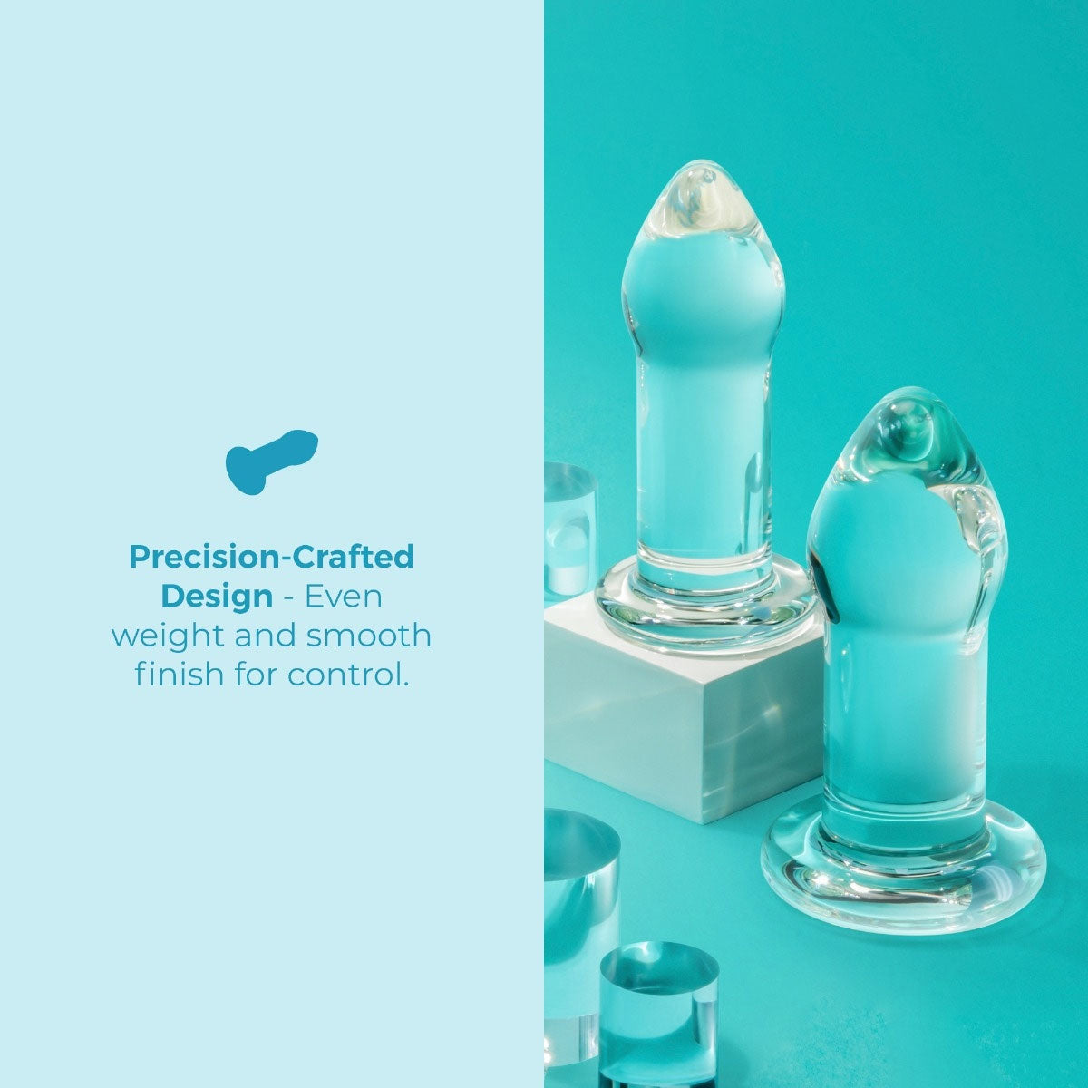b-Vibe Intermediate Glass Anal Dilators 2 Piece Set