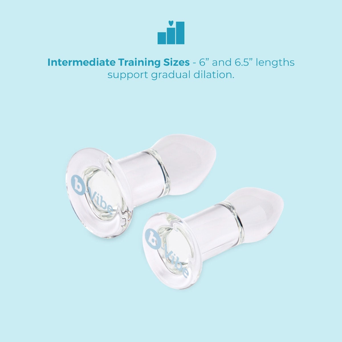 b-Vibe Intermediate Glass Anal Dilators 2 Piece Set