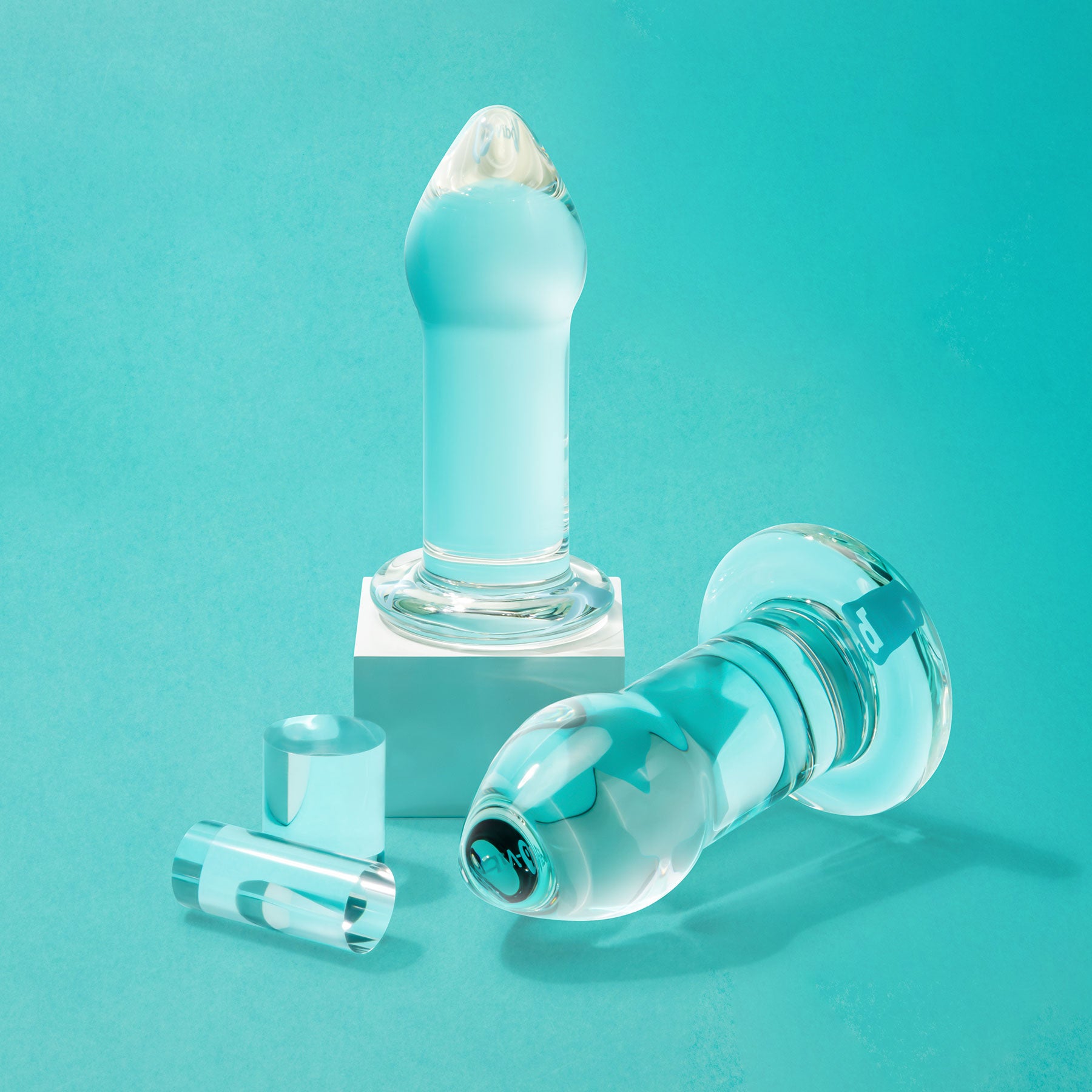 b-Vibe Intermediate Glass Anal Dilators 2 Piece Set