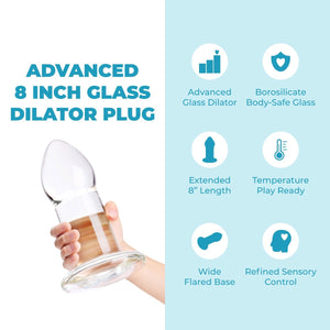 b-Vibe Advanced 8 Inch Glass Anal Dilator
