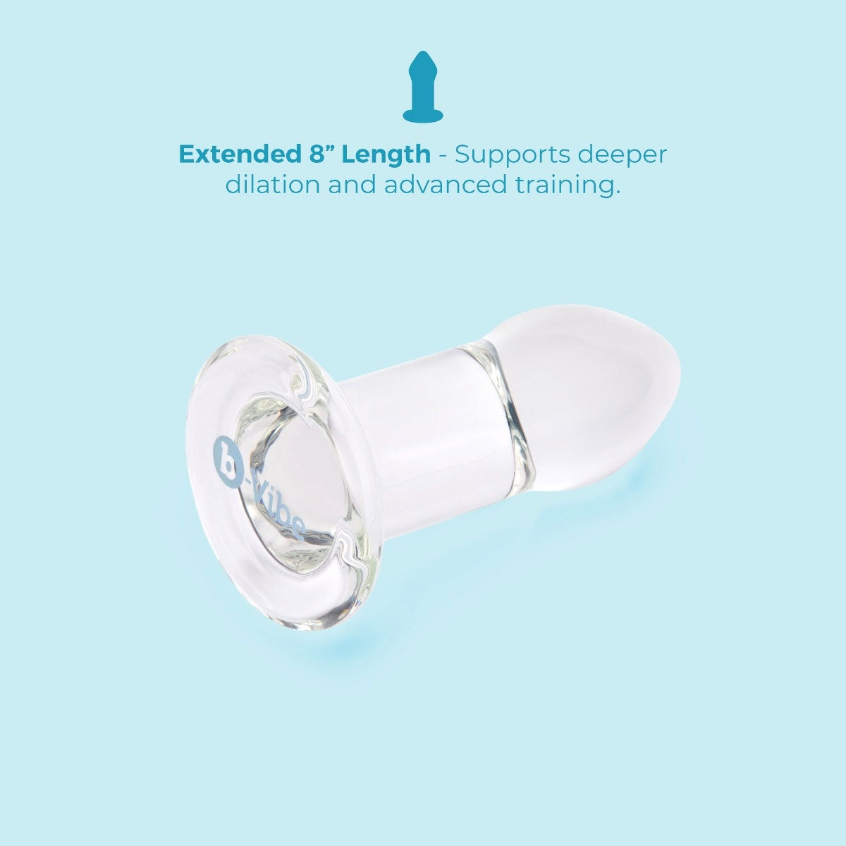b-Vibe Advanced 8 Inch Glass Anal Dilator