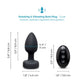 B-Vibe 3.5" Light-Up Vibrating & Rotating Silicone Butt Plug With Remote