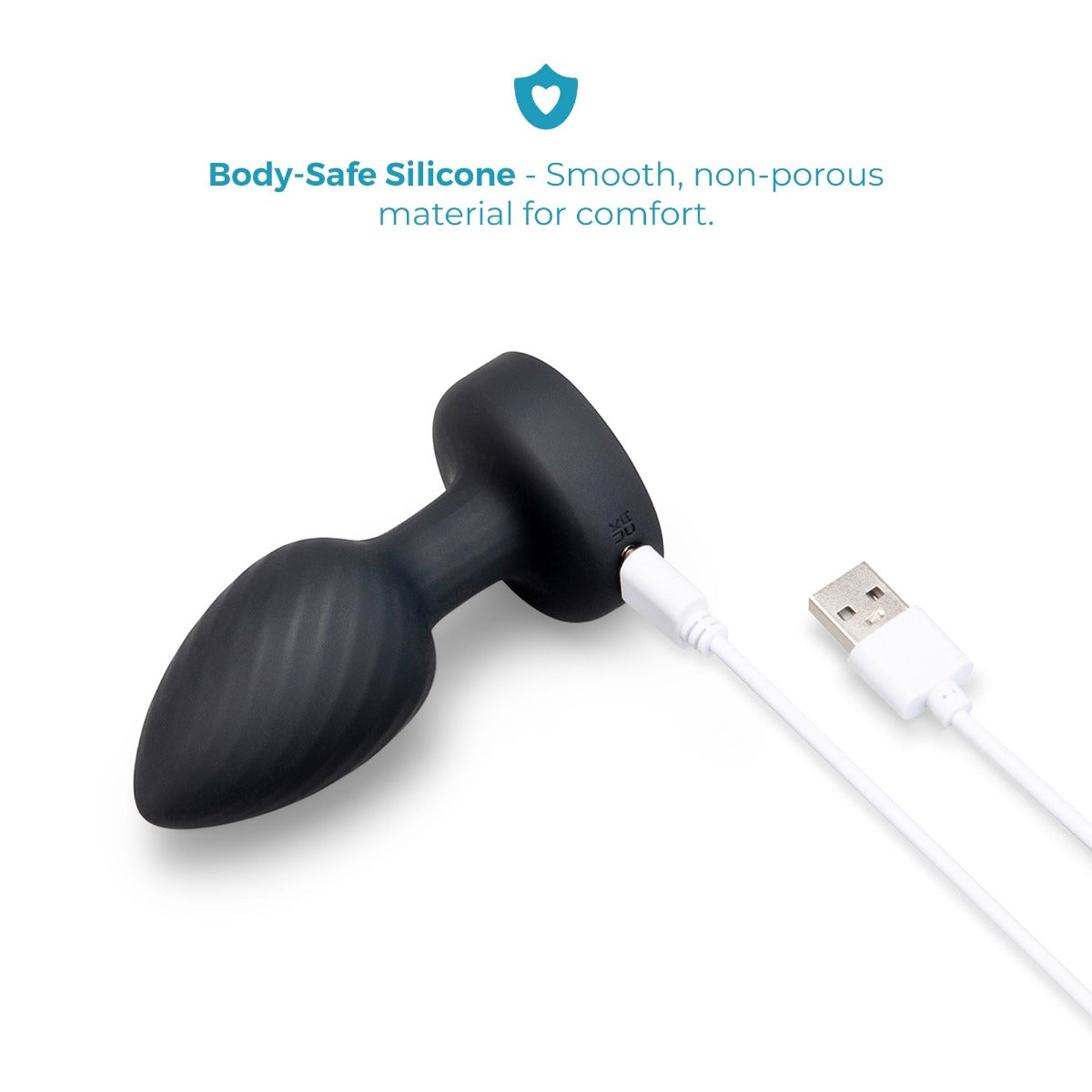 B-Vibe 3.5" Light-Up Vibrating & Rotating Silicone Butt Plug With Remote