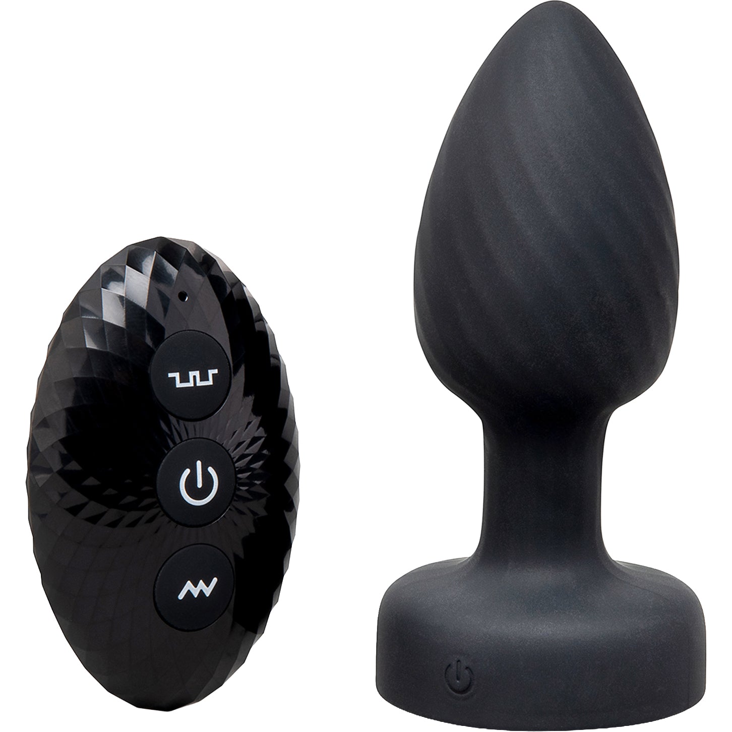 B-Vibe 3.5" Light-Up Vibrating & Rotating Silicone Butt Plug With Remote