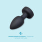 B-Vibe 3.5" Light-Up Vibrating & Rotating Silicone Butt Plug With Remote