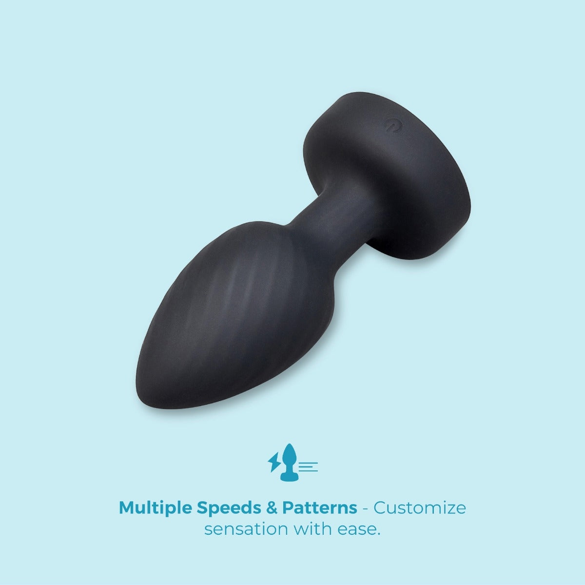 B-Vibe 3.5" Light-Up Vibrating & Rotating Silicone Butt Plug With Remote