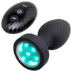 B-Vibe 3.5" Light-Up Vibrating & Rotating Silicone Butt Plug With Remote