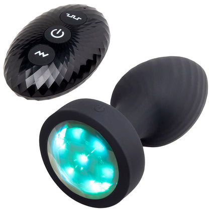 B-Vibe 3.5" Light-Up Vibrating & Rotating Silicone Butt Plug With Remote
