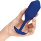 b-Vibe Vibrating Snug Plug 4 Rechargeable Silicone Anal Toy - Navy