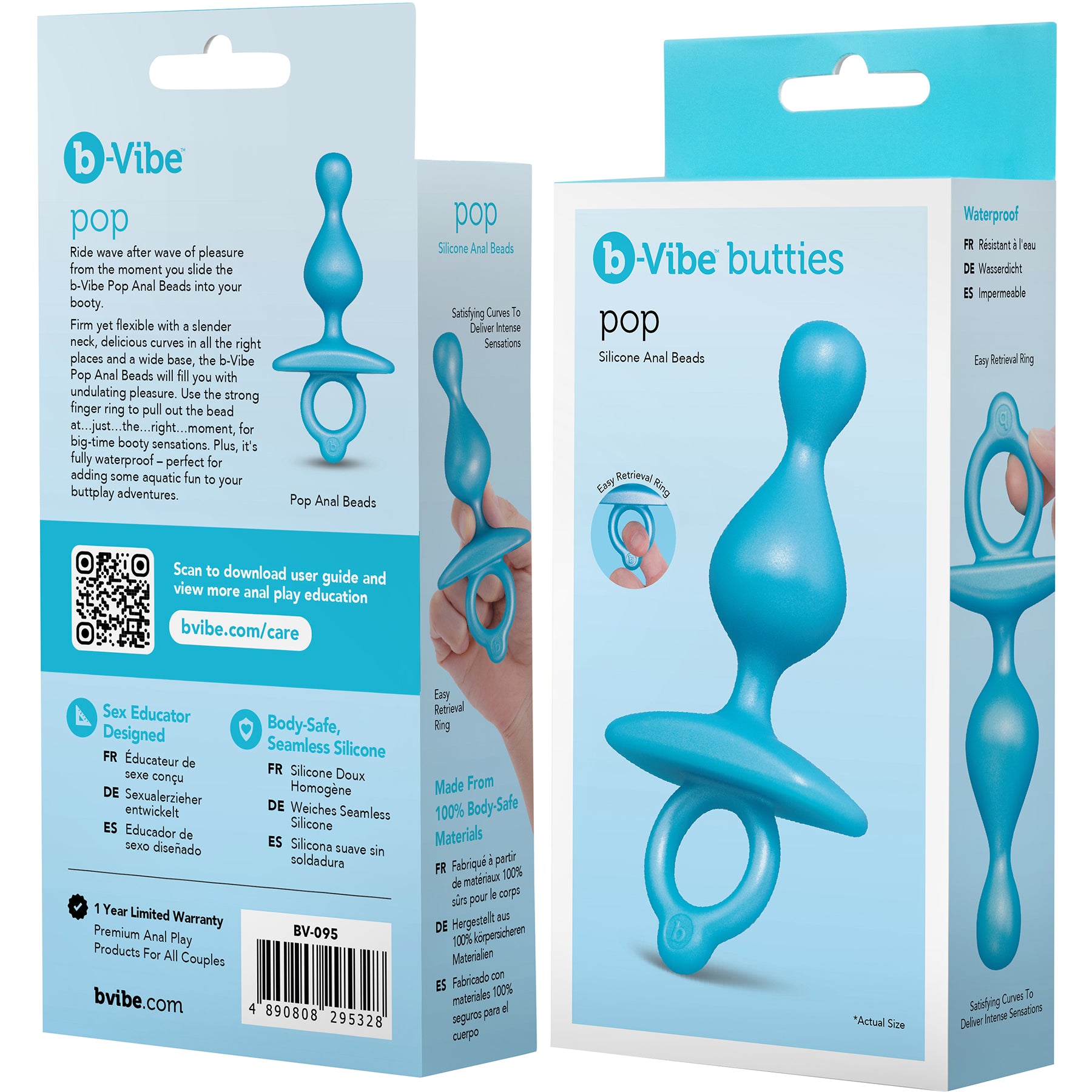 b-Vibe Butties Pop Silicone Anal Beads b-Vibe Butties Pop Silicone Anal Beads