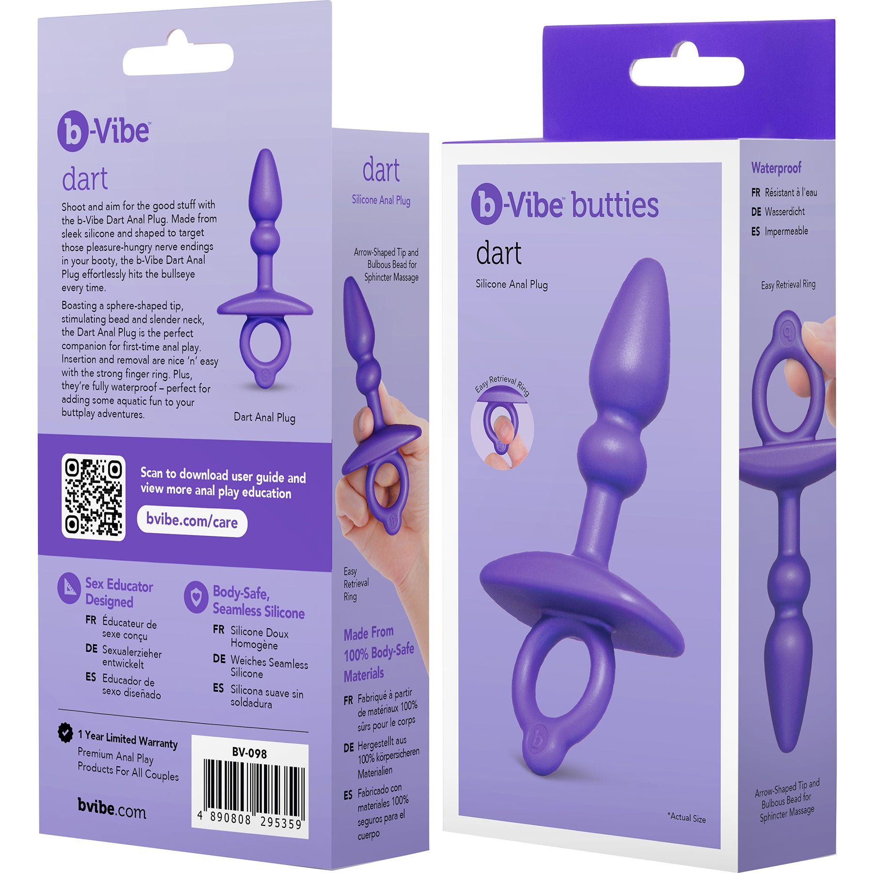 b-Vibe Butties Dart Silicone Anal Plug b-Vibe Butties Dart Silicone Anal Plug