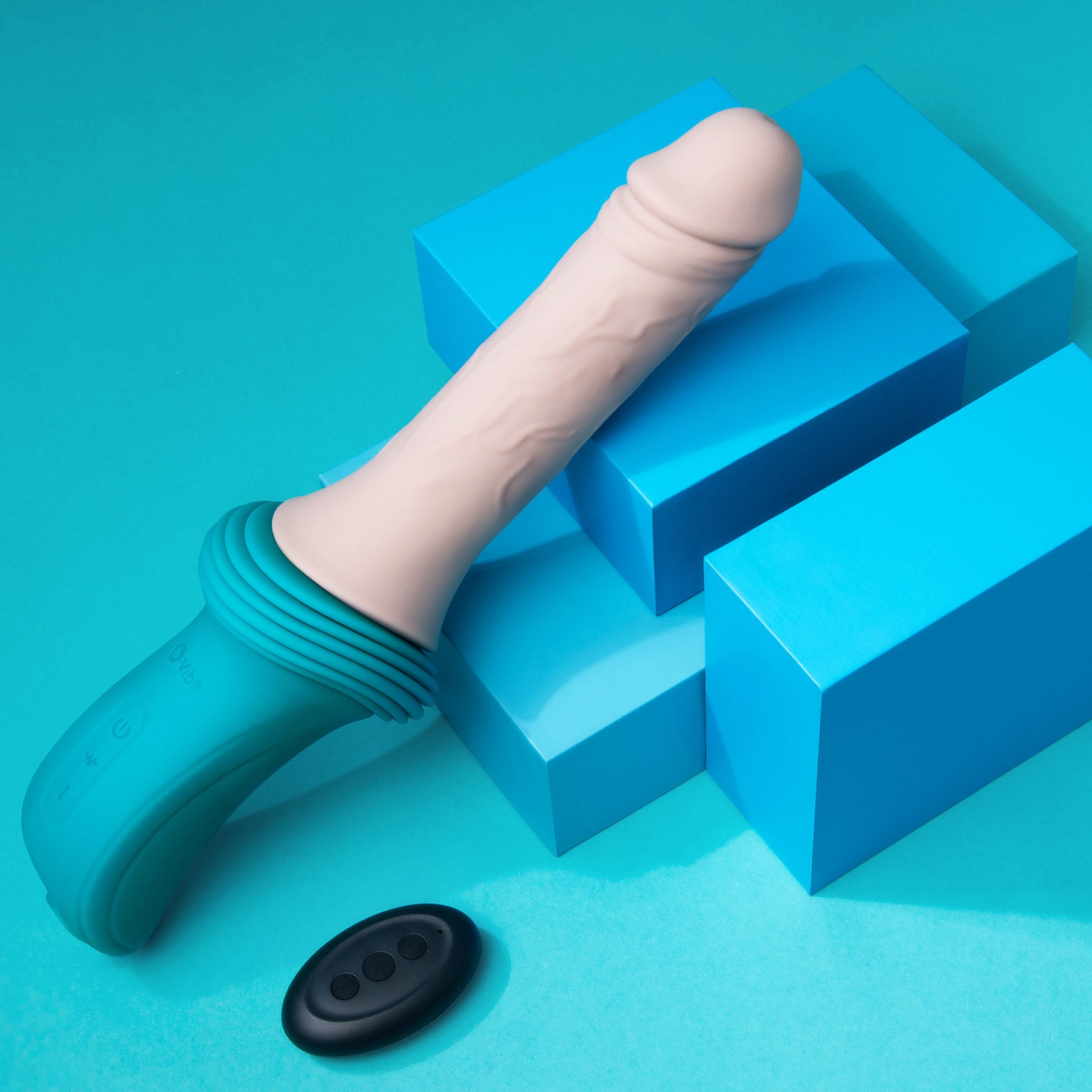 b-Vibe Realistic Rechargeable Silicone Thrusting Dildo Machine