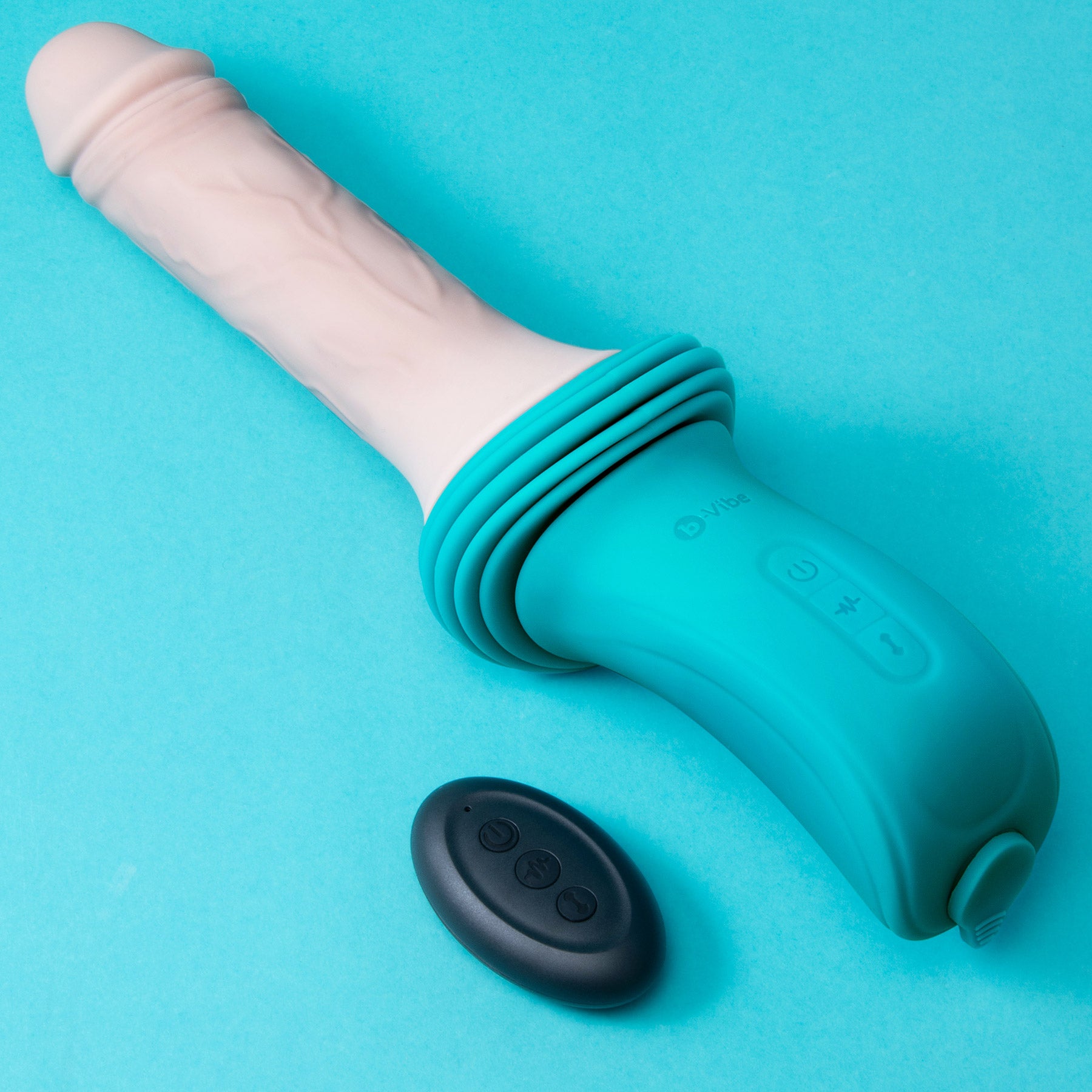 b-Vibe Realistic Rechargeable Silicone Thrusting Dildo Machine