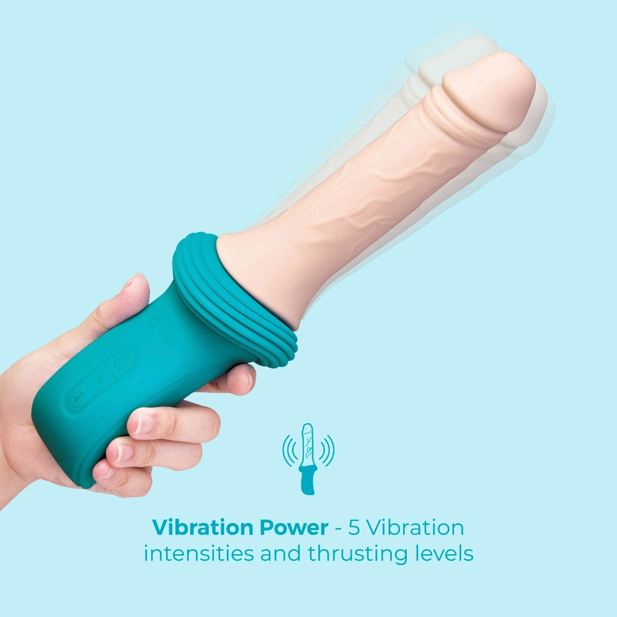 b-Vibe Realistic Rechargeable Silicone Thrusting Dildo Machine