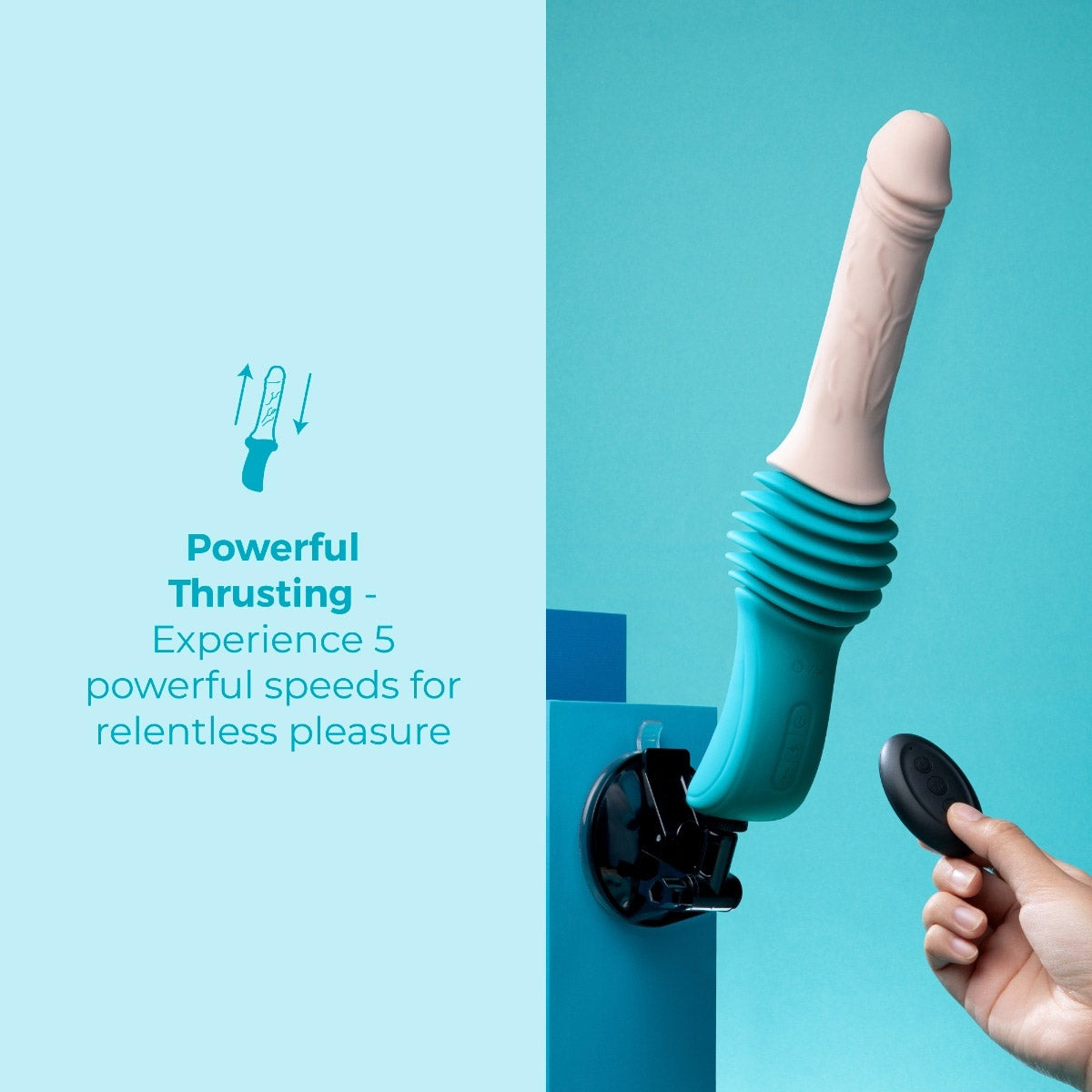 b-Vibe Realistic Rechargeable Silicone Thrusting Dildo Machine