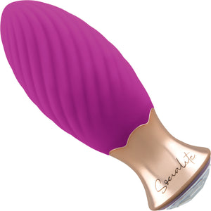 Socialite LOLA Rechargeable Silicone Jeweled Base Vibrator With Swirl Texture By Bodywand - Purple