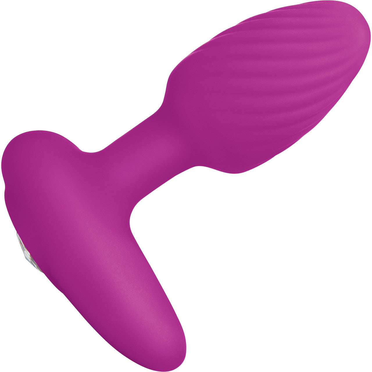 Socialite SWAG Rechargeable Silicone Vibrating Jeweled Base Butt Plug By Bodywand - Purple