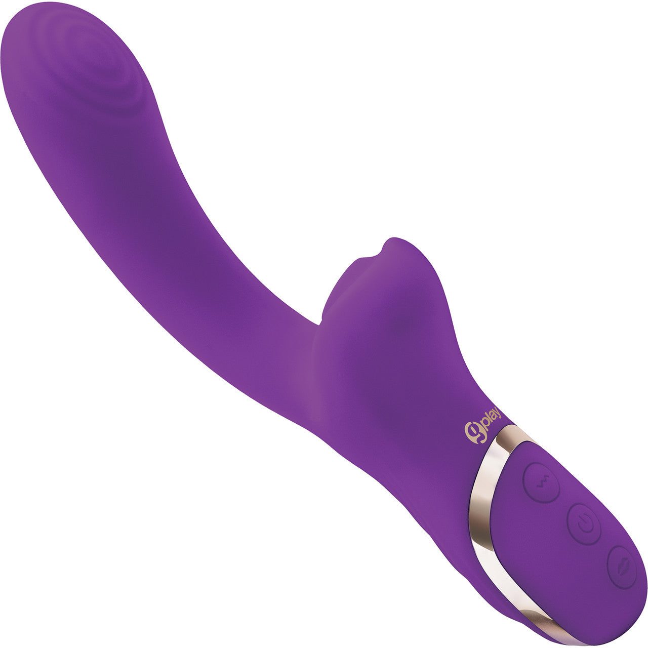 G-Play Squirt Trainer Silicone Dual Stimulation G-Spot Vibrator With Suction By Bodywand - Purple