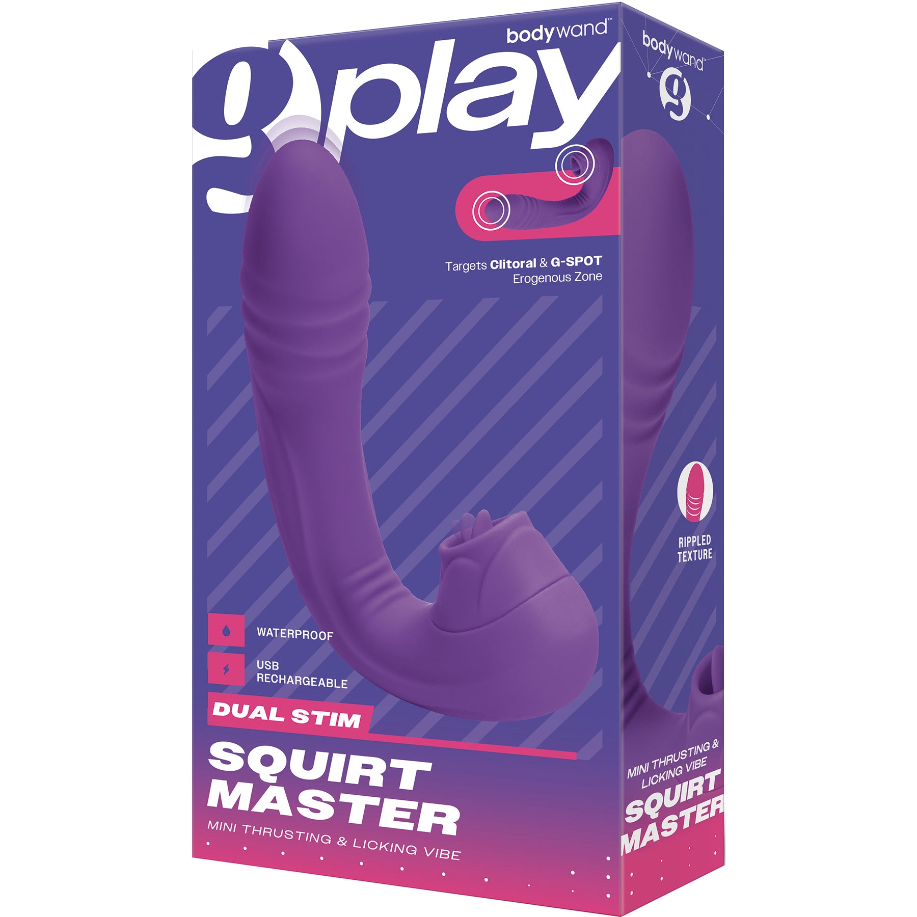 Bodywand G-Play Squirt Master Mini Thrusting & Licking Vibrator