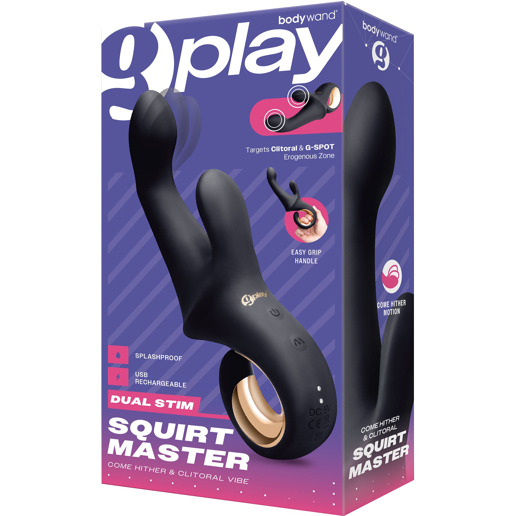 Bodywand G-Play Dual Stimulation Squirt Master Vibrator With Come Hither Motion