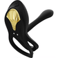 ZALO BAYEK Rechargeable Silicone App Compatible Vibrating Couple's Ring - Obsidian Black
