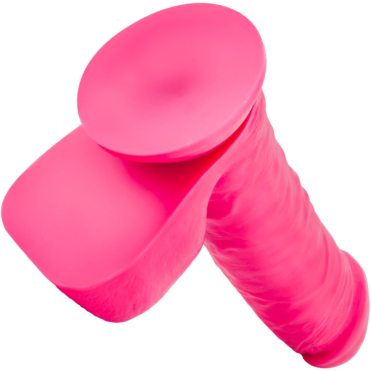 Ruse Big Poppa Silicone Suction Cup Dildo by Blush Novelties - Hot Pink