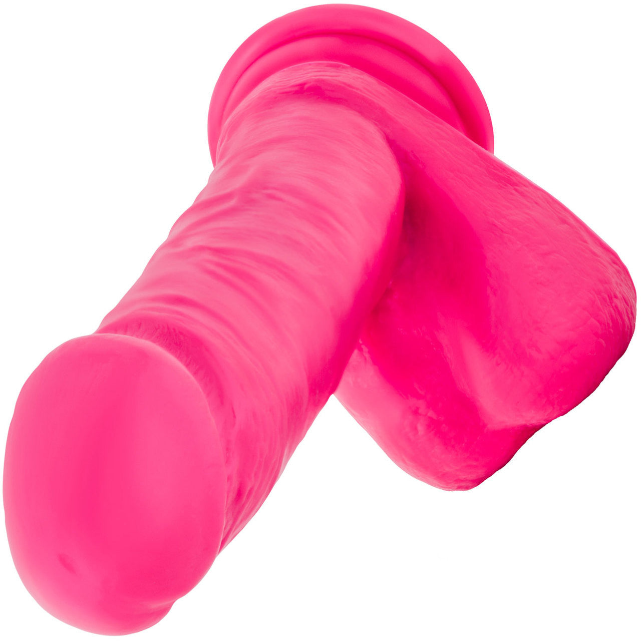 Ruse Big Poppa Silicone Suction Cup Dildo by Blush Novelties - Hot Pink