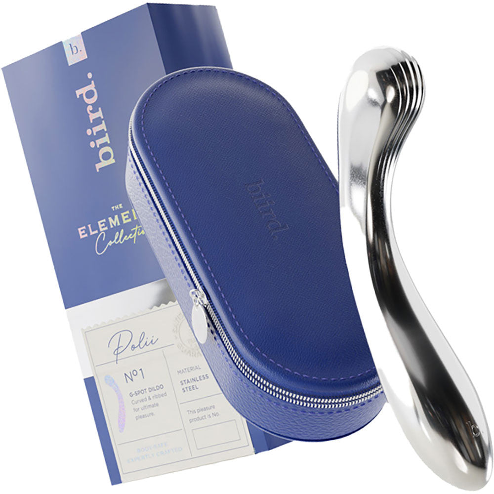 Polii 7" Stainless Steel G-Spot Dildo By Biird