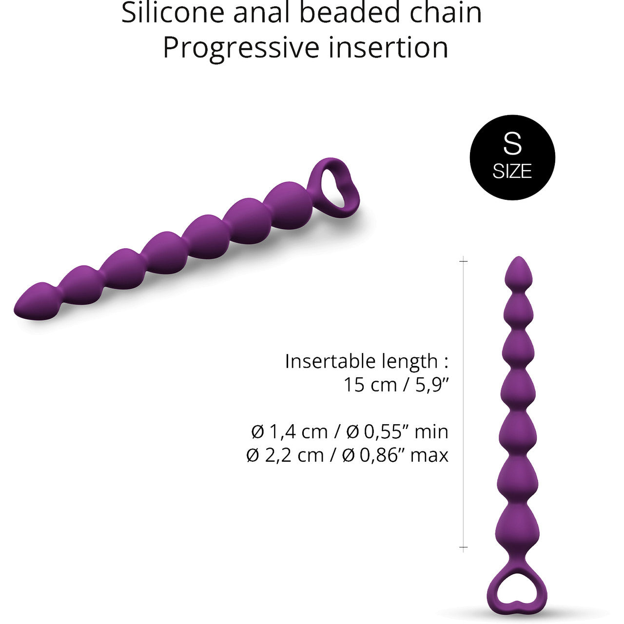 Bing Bang Silicone Anal Beads By Love To Love - Small, Purple Rain