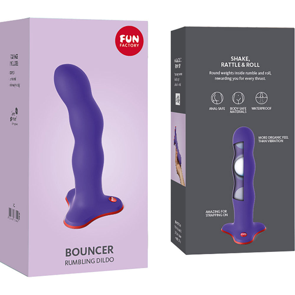 Fun Factory Bouncer Silicone SHAKE Weighted Dildo - Flashy Purple