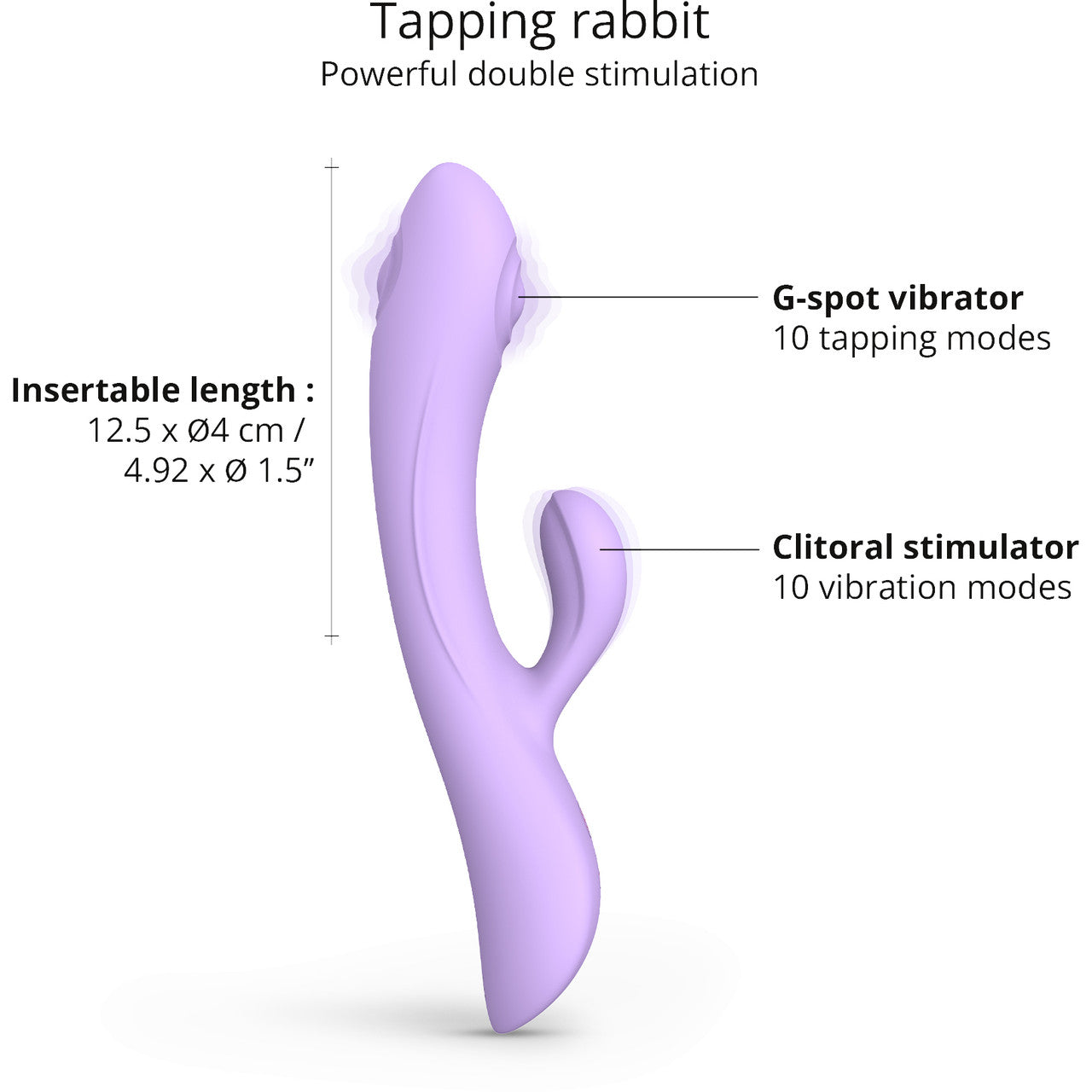 Bunny & Clyde Rechargeable Silicone Rabbit Vibrator By Love To Love - Viva Mauve