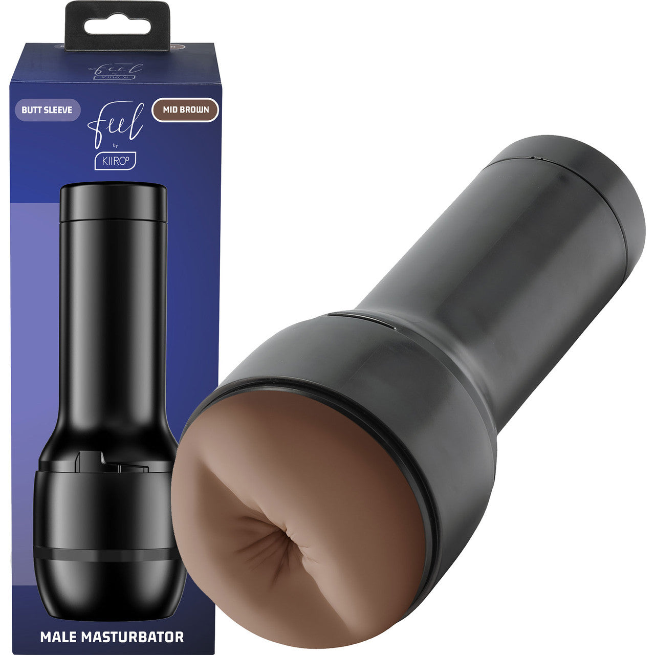 KIIROO Feel Butt Stroker - Penis Masturbator Dark Caramel