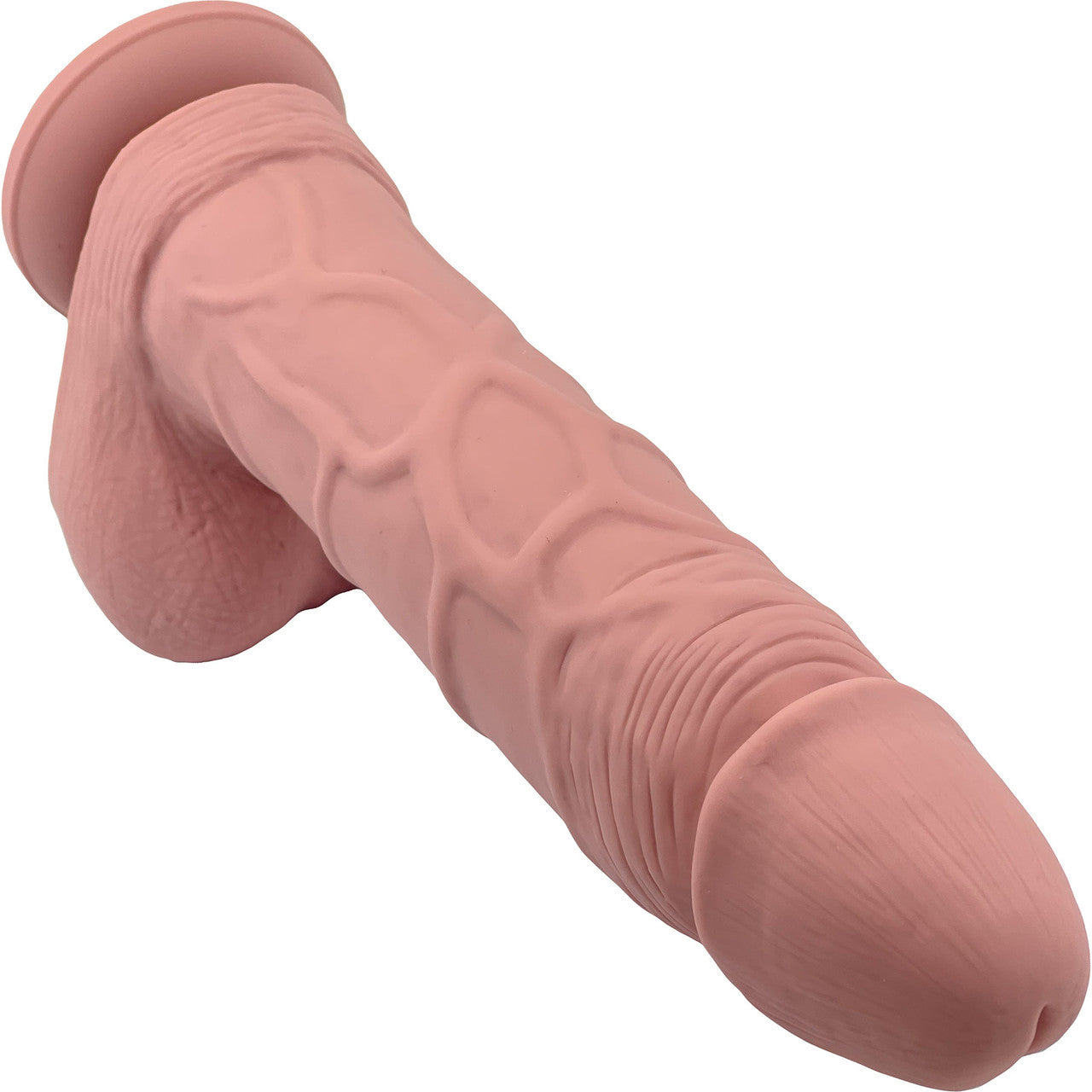 Caledor Large 8" Realistic Silicone Dildo With Suction Cup & Balls By Pleasure Engine