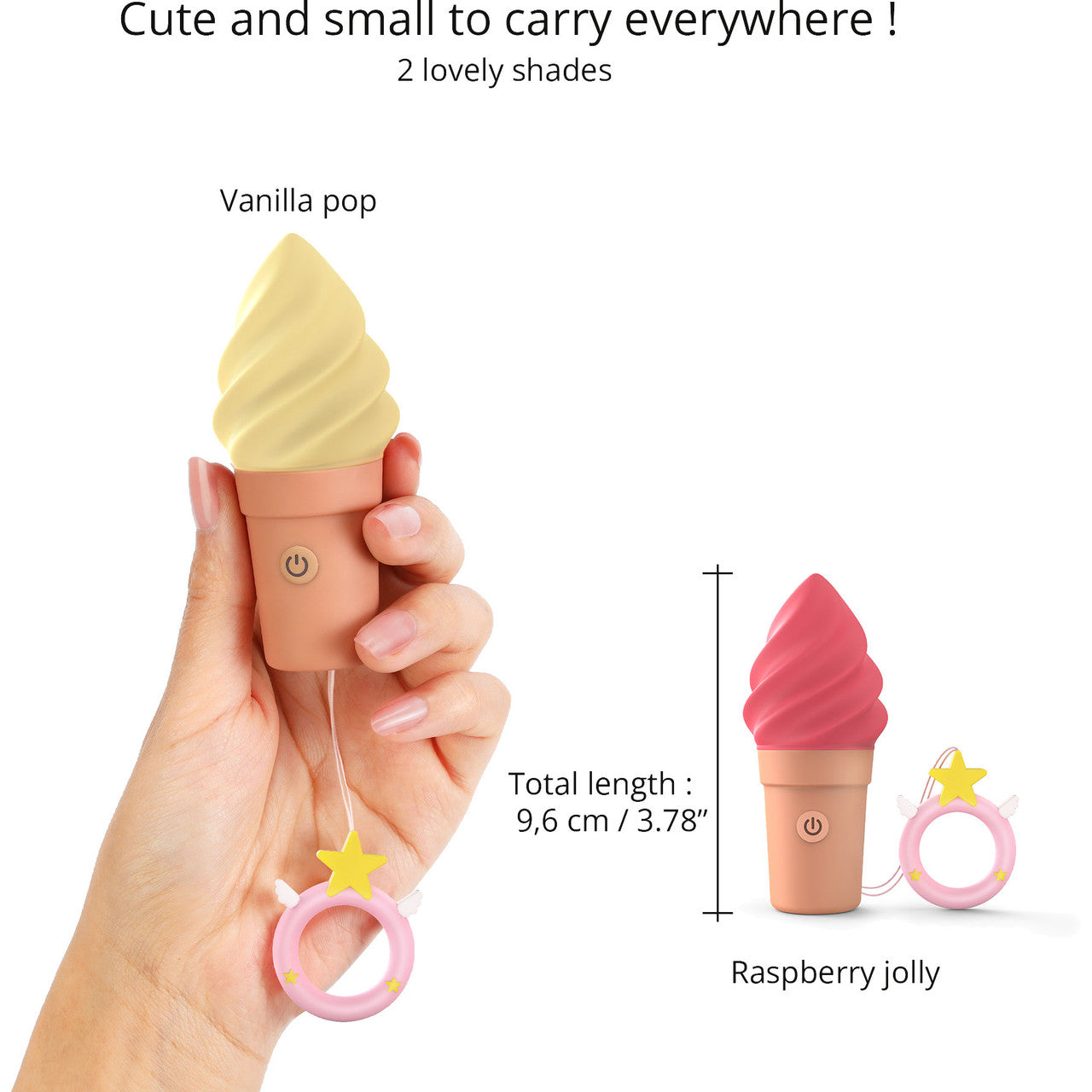 Cand'Ice Vibrating Rechargeable Silicone Ice Cream Cone By Love To Love - Vanilla